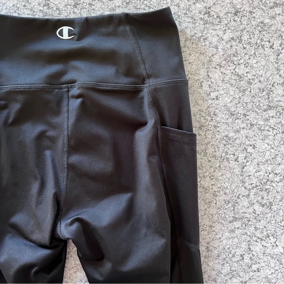 Champion | Women’s Black Athletic Leggings With Pockets, Size Small - Picture 1 of 9